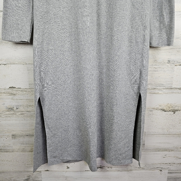 If It Were Me Cotton Cardigan Large Gray Coatigan Lingline Duster Quiet Luxury - Picture 10 of 13